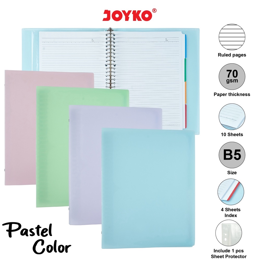 

KOJ387 XG34448 Binder Note Joyko B5MHPT143