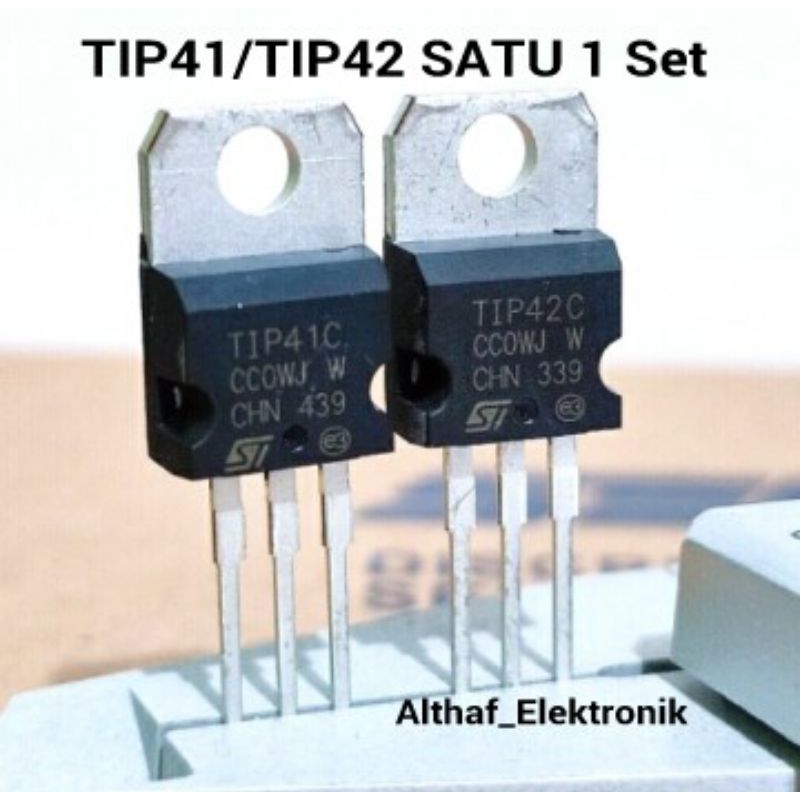 Satu Set Transistor Final Tip 41/Tip 42 Audio Amplifier