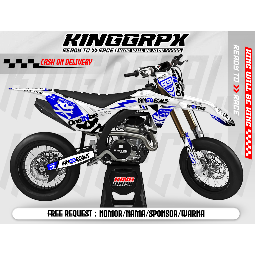 DECAL STICKER KLX GORDON FULL BODY / DECAL GORDON / DECAL STIKER VARIASI KLX GORDON / STICKER KLX ST