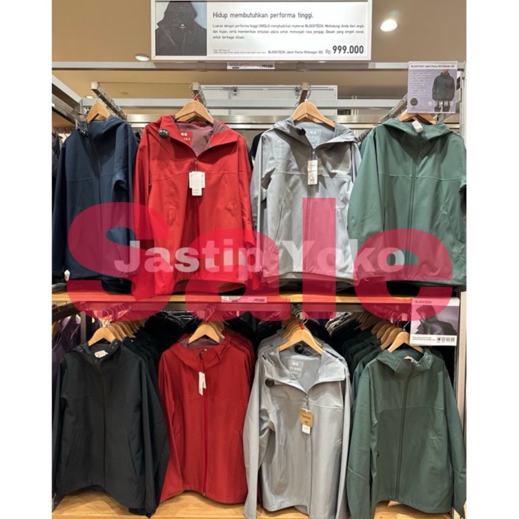 ART R77P MEN BLOCKTECH Jaket Parka Potongan 3D UNIQLO