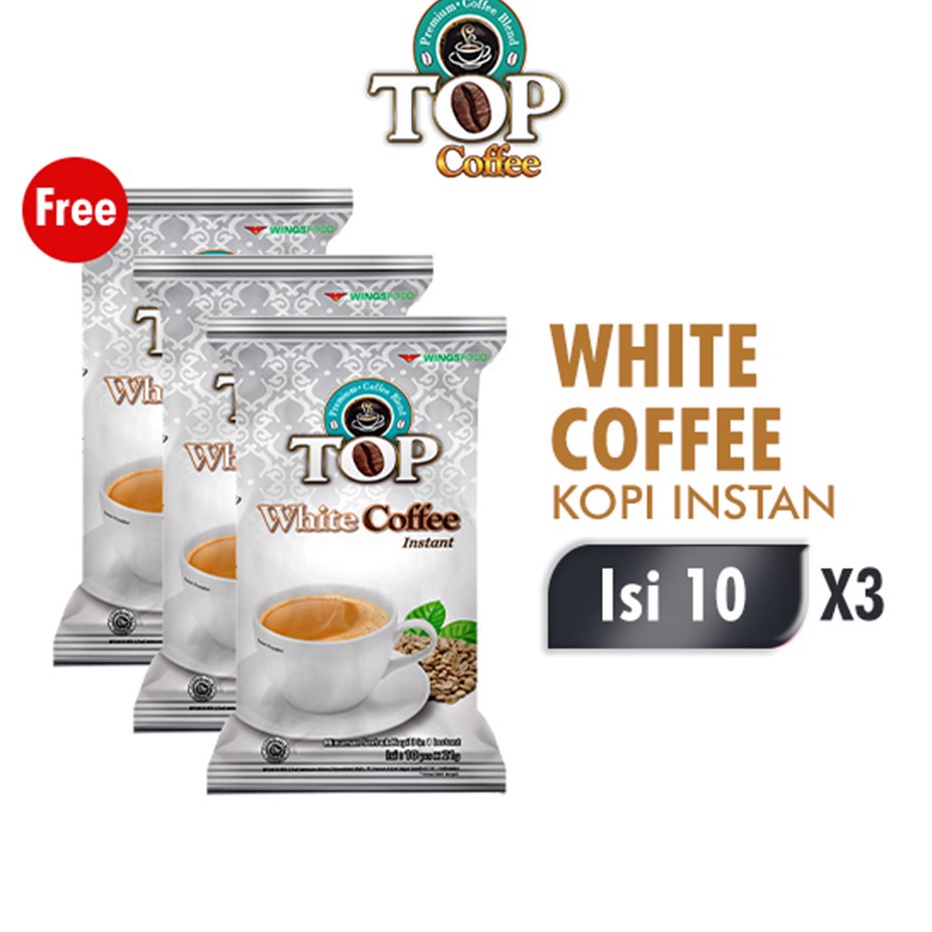 

Terlaris Top Coffee Kopi Instan White Pack 21 gr isi 1 pcs x3