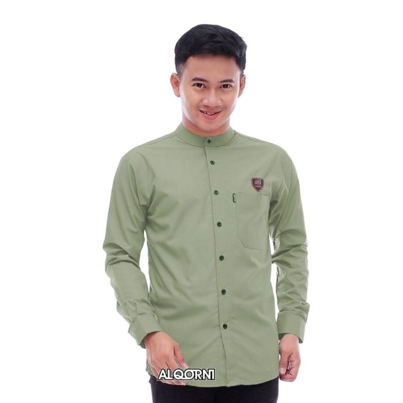 ART R28C BISA COD  Baju Koko Al Qorni Hadroh Azzahir Kemeja Muslim Pria Model Terbaru Busana Muslim 