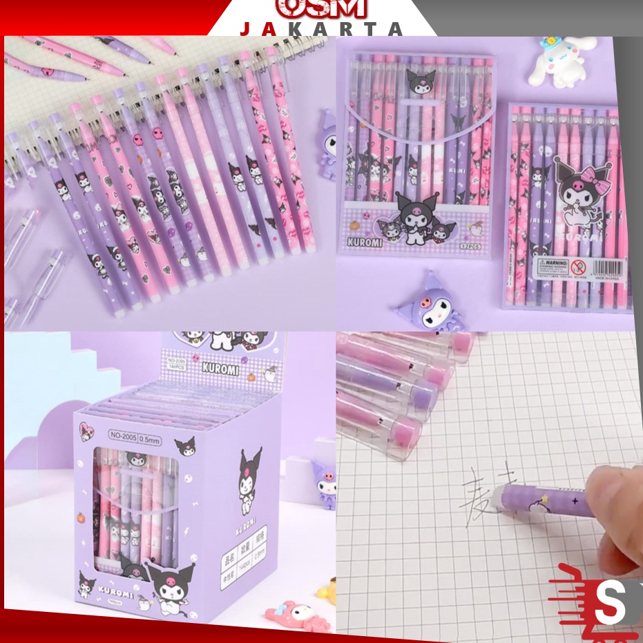 

CHP281 OSM JKT S593 Pena Karakter Bisa Dihapus Pulpen Erasable Pulpen Bisa Dihapus 12 PCS Pena Hitam 12 PCS Erasable Gel Pen