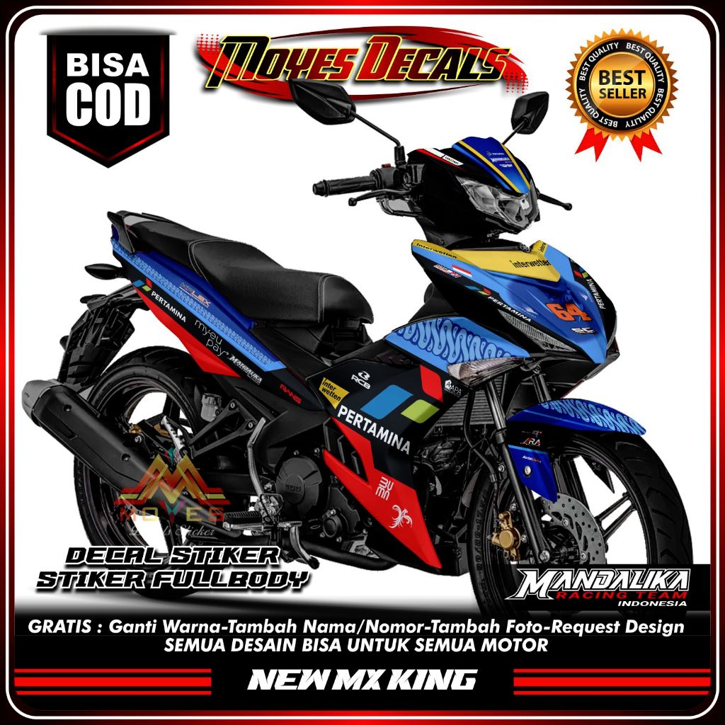 Decal Mx king new 150 mode special Mandalika