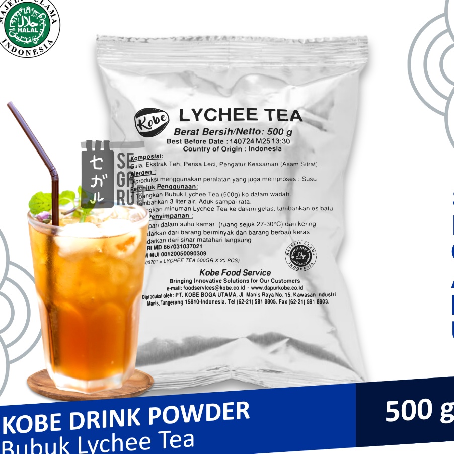 

99 BRANDS FESTIVAL Lychee Tea Kobe Teh Bubuk Leci Tea Powder Drink Halal 5 gram