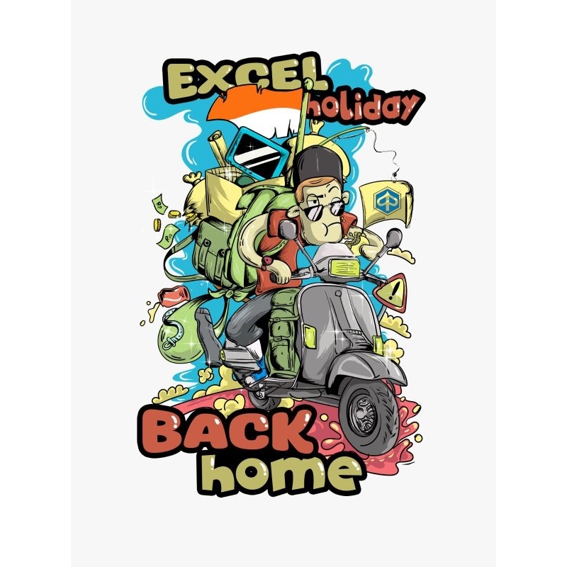 Kaos Vespa Excel holiday #12