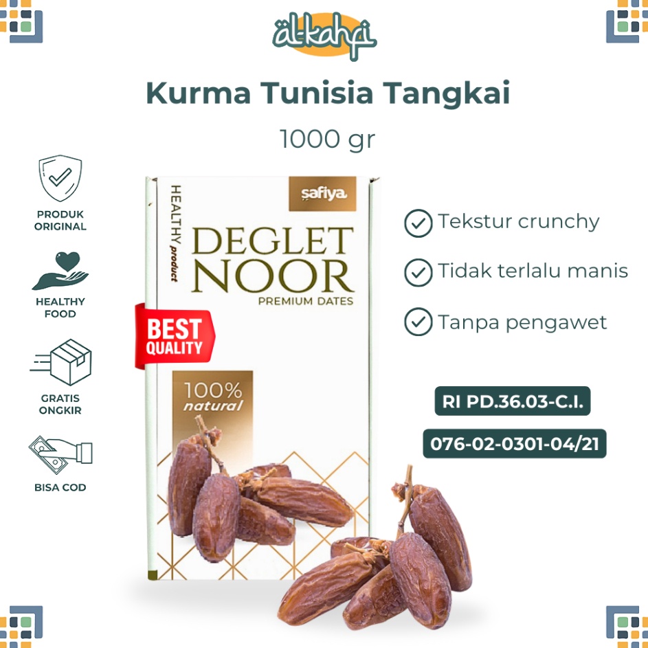 

77 Kurma Tangkai Tunisia 1Kg Super Premium Safiya