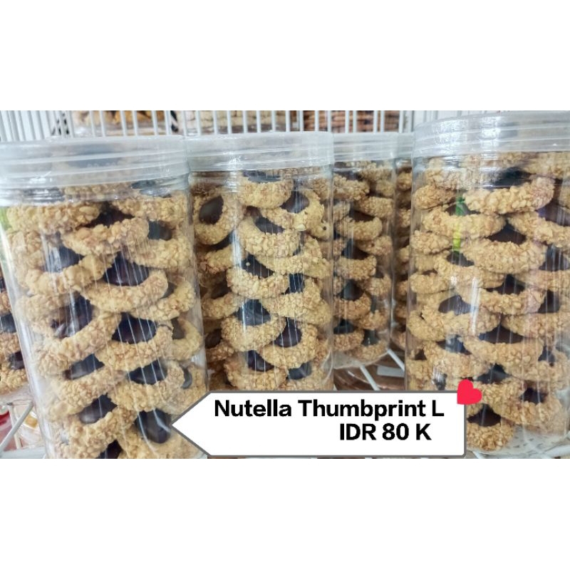 

Kue Kering Cookies Lebaran Thumbprint Nutella Original
