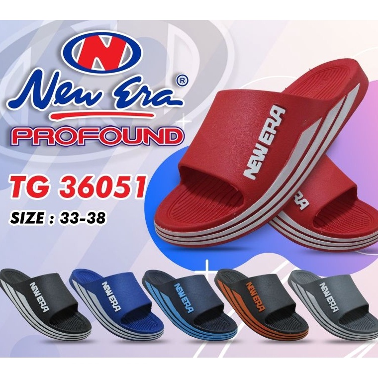 HXX663 Dijamin Ori New Era TG 3651 Slop SPORT 3344 sandal Japit Karet Anak LakiLaki Sendal Pria Anti