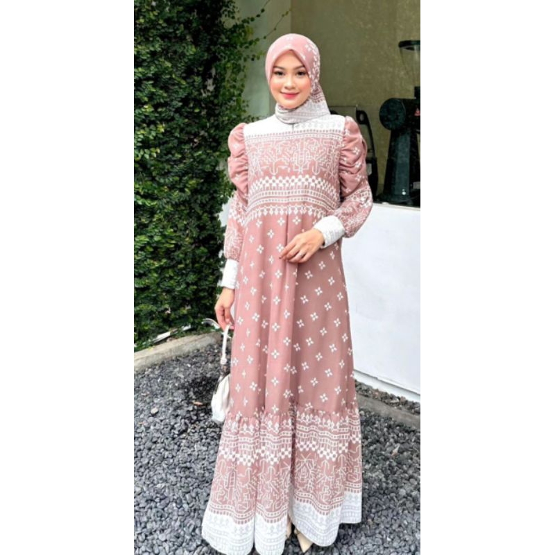 gamis raya/set hijab raya/set raya/gamis set hijab/