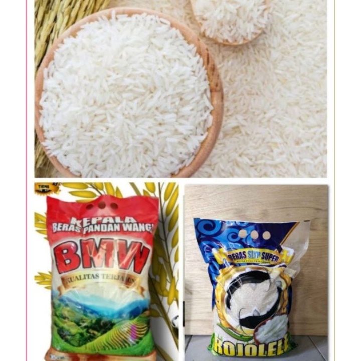 

STOK SIAP COD Beras BMW dan rojolele 5 liter