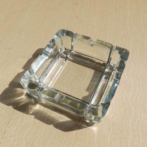 ASBAK KOTAK/ asbak rokok kaca kotak tebal