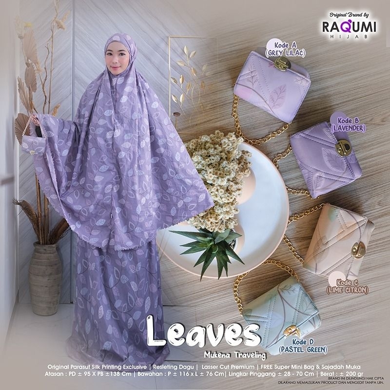 LEAVES RAQUMI MUKENA PREMIUM MUKENA BRANDED