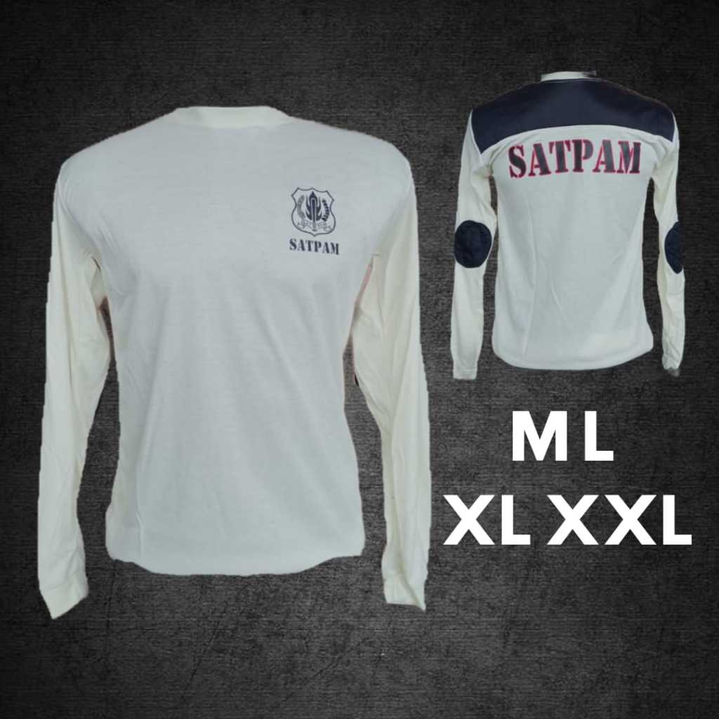 Kaos Satpam Cream / Kaos Satpam Panjang / Baju Satpam / Atribut Satpam