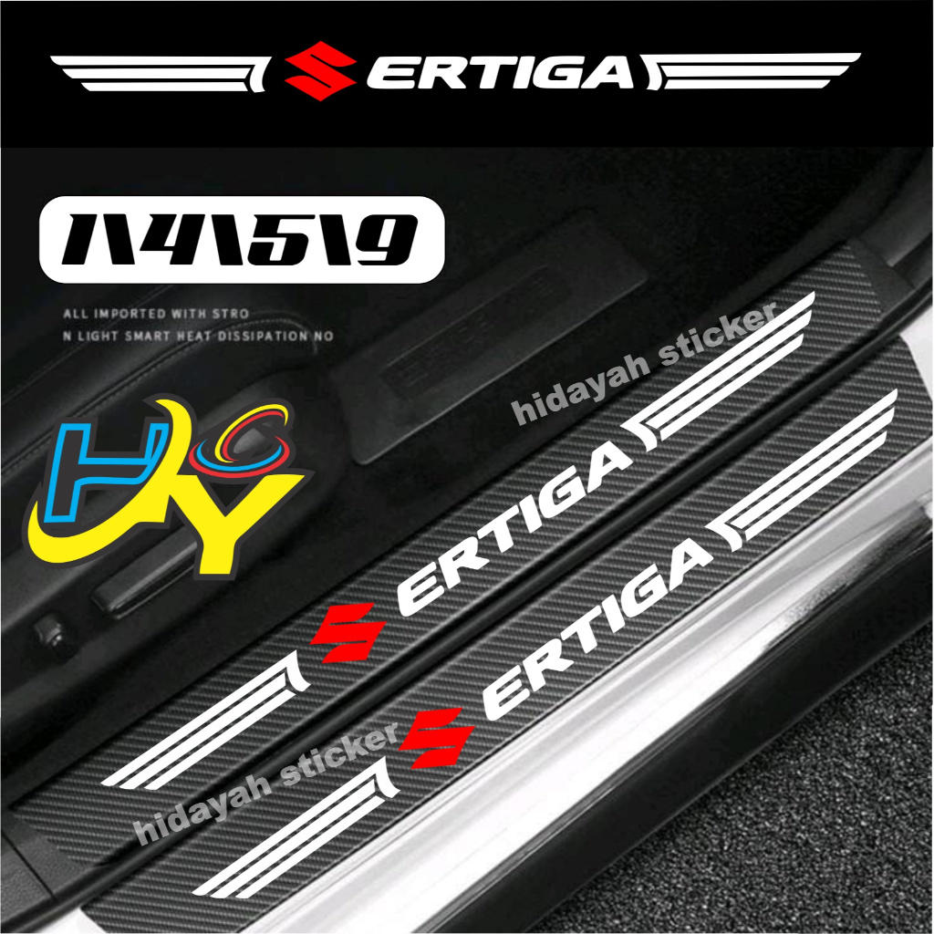 Suzuki Ertiga Carbon Fiber Car Door Sticker Protector Karbon 3d Sticker Anti Gores 9pcs