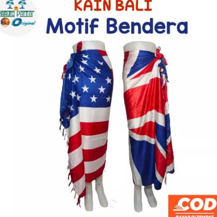 QTL584 Terlaris Kain Bali  Kain Pantai  Selendang Bali  Selimut Tipis  Motif Bendera Amerika  Inggri