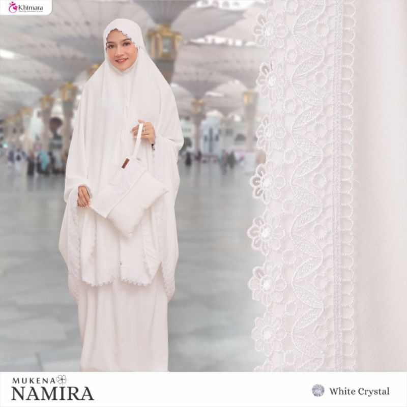 Mukena dewasa Namira all size ori Khimara nyaman dipakai beribadah