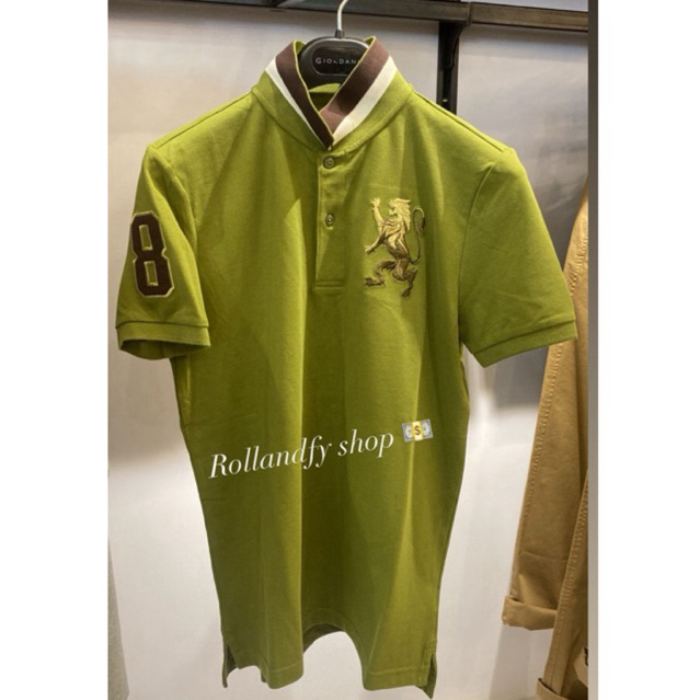 POLO SHIRT GIORDANO LION 3D OLIVE BRANCH UNISEX MENS ORIGINAL |JASTIP| KAOS KERAH KAOS POLO PRIA GIO