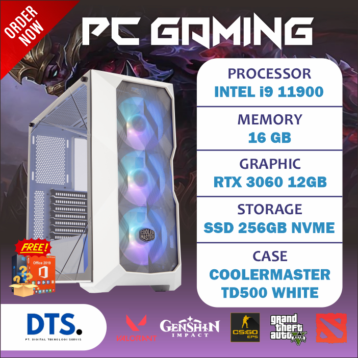 PC Gaming | Intel Core i9-11900 | RTX 3060 12GB| 16GB RAM | 256GB Nvme