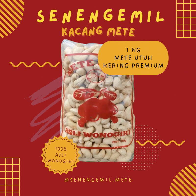 

KACANG METE MENTAH KERING UTUH PREMIUM ASLI WONOGIRI by Senengemil