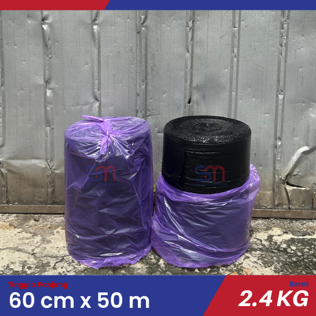 

Bubble Wrap Roll 60 cm x 50 m Hitam Eco