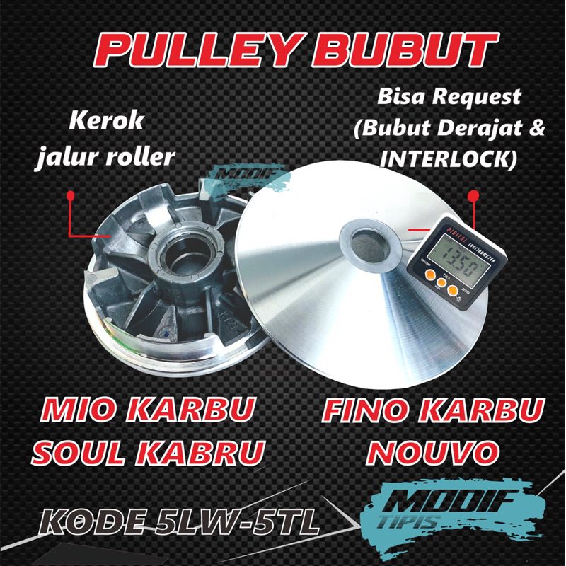 MIO Pulley bubut mio karbu rumah roller mio sporty Nouvo muo soul karbu puli racing custom pulley bu