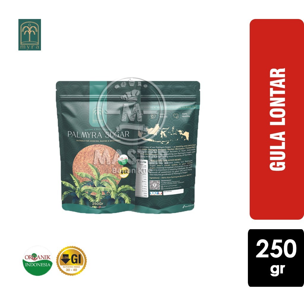 

Palm Sugar Myra Palmyra Gula Lontar [Pouch 250 gr]