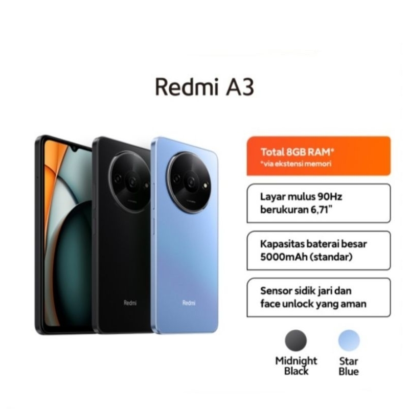 HP XIAOMI REDMI A3 4/128 GB - XIOMI MI A3 RAM 4GB ROM 128GB RESMI