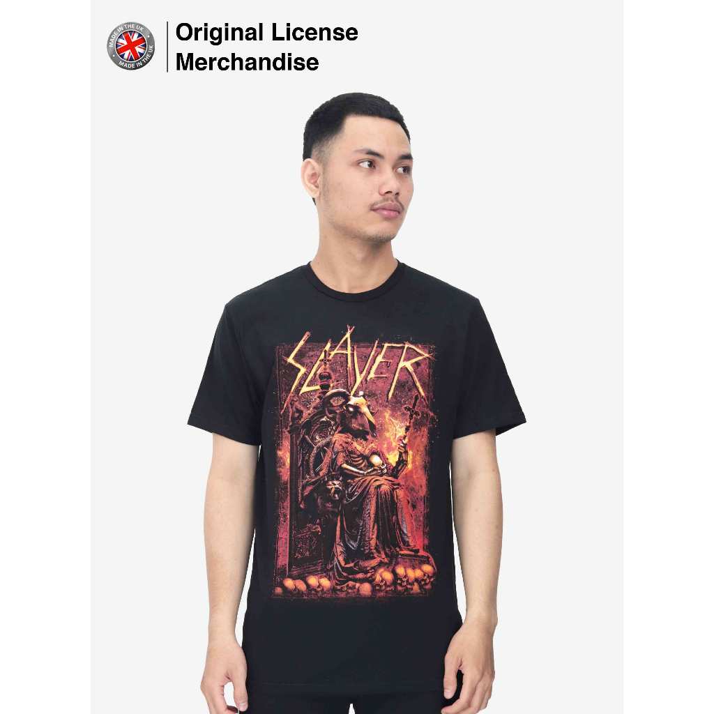 Kaos Baju Band Musik Metal Pria Wanita Katun Dewasa Premium Import Motif Sablon SLAYER Original Goat