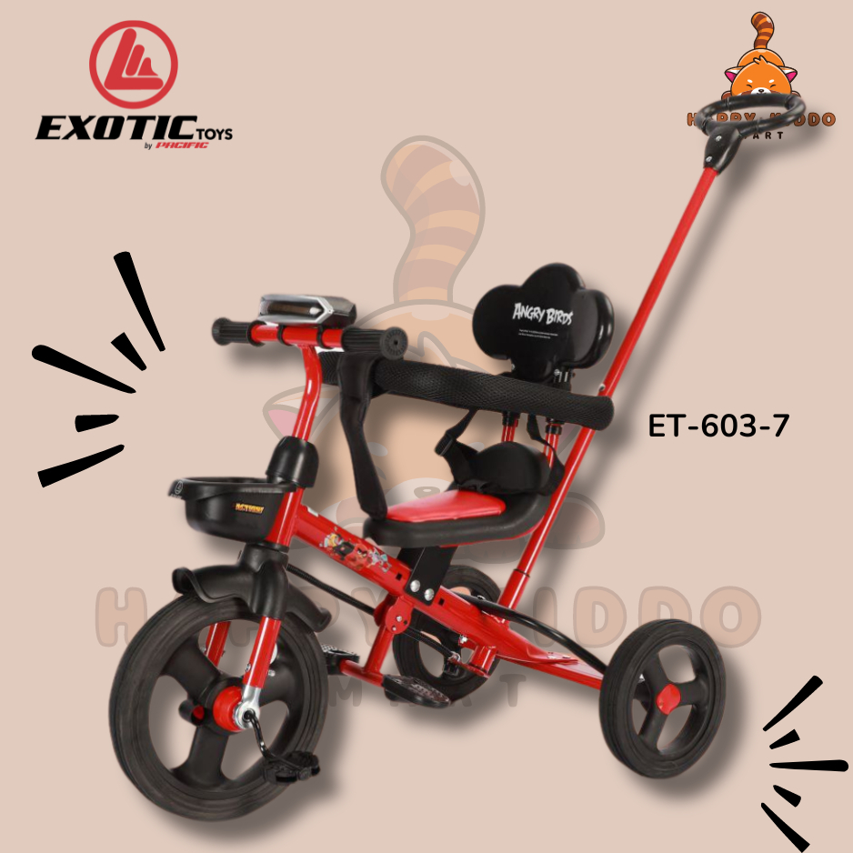 [TERMURAH] Sepeda anak balita roda tiga Tricycle EXOTIC 603-7 T-27 PMB TOYS || Tricycle Anak Ada Mus