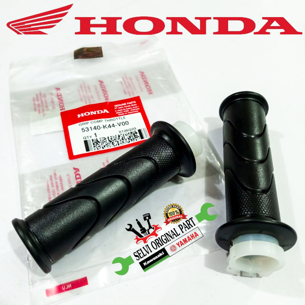HANDFAT HANDGRIP KARET STANG KANAN BEAT SCOOPY VARIO 125 150 HONDA ORIGINAL AHM