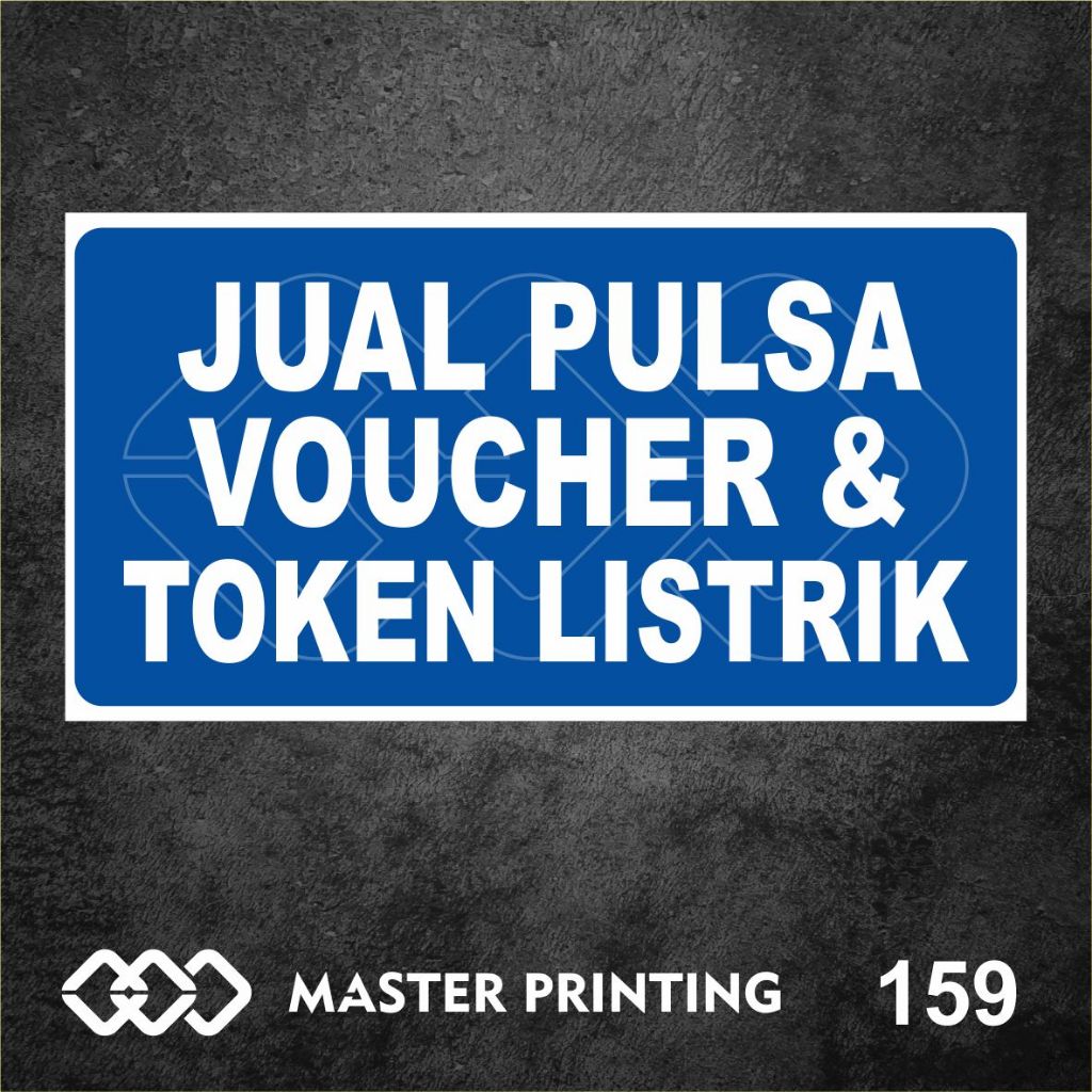 

159 - Stiker Jual Pulsa dan Token Listrik, Sticker Vinyl, Tahan Air, Termurah, Bisa Custom