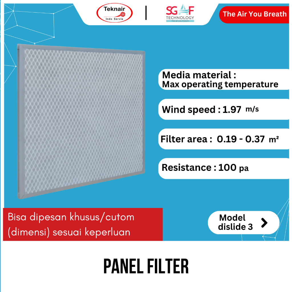 Panel HEPA filter - Penyaring Udara Ruangan dan Filter Cabinet