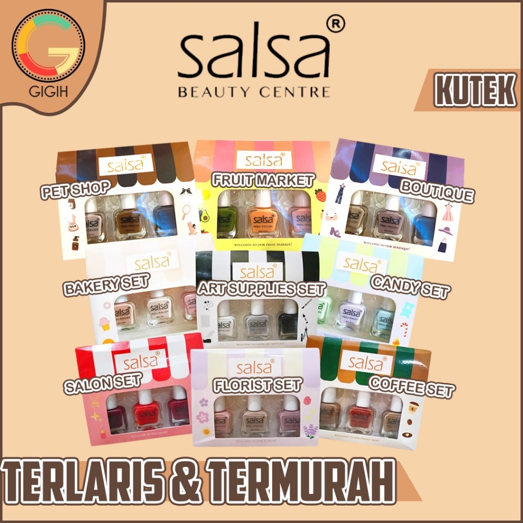 SALSA KUTEK PEEL OFF 1 SET ISI 3