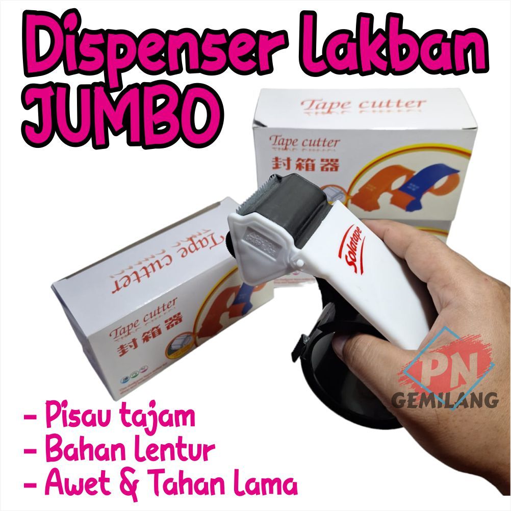 

CUTTER LAKBAN SUPER BESAR / DISPENSER LAKBAN JUMBO / TEMPAT LAKBAN / PEMOTONG LAKBAN
