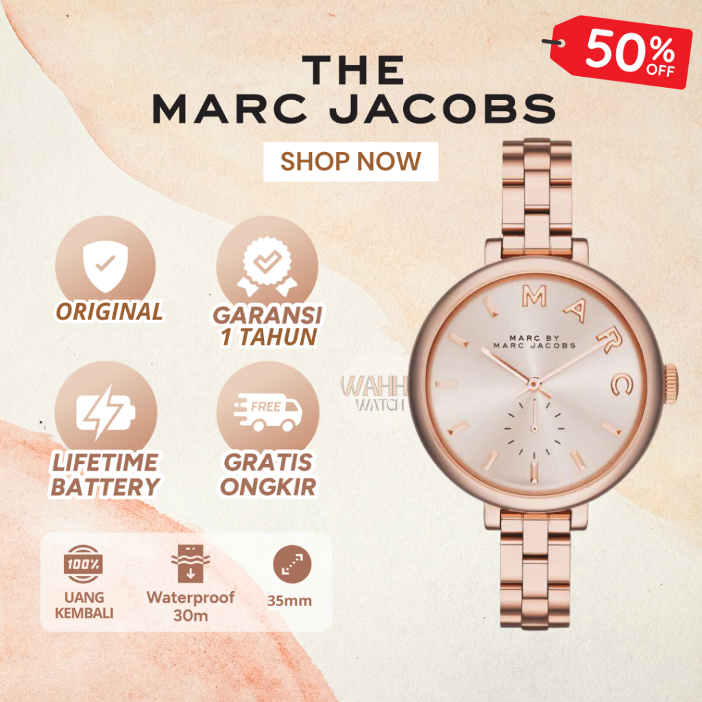 [ORIGINAL]-[COD] ✅ Jam Tangan Marc Jacobs Women's Watch MBM3244 Rose Gold Steel Stainless Steel Watc