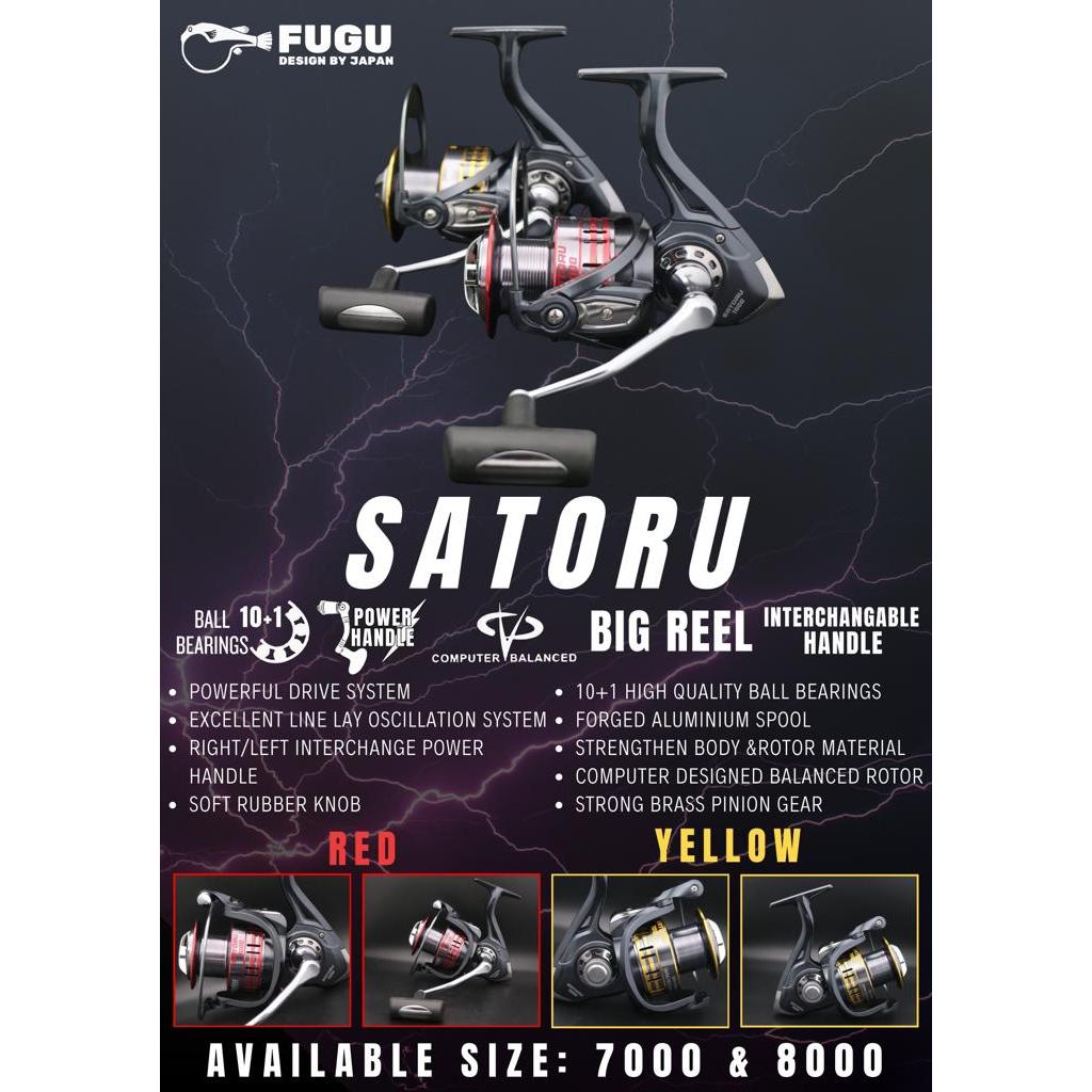 REEL SPINNING FUGU SATORU 7000 & 8000 POWER HANDLE - GR: 4.9:1