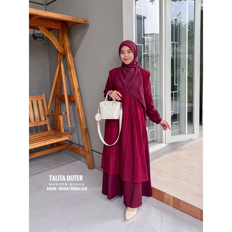 OUTER VEST BROKAT PANJANG