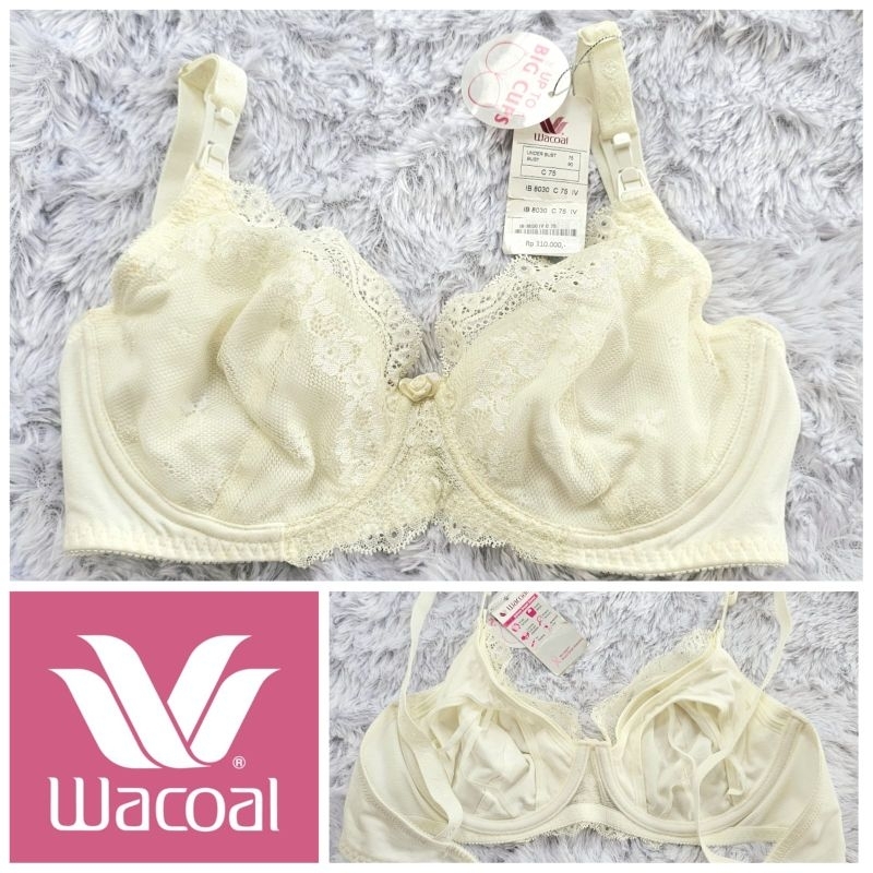 BRA WACOAL PAKAI KAWAT TANPA BUSA K8 IB8030 34,36,38,40 B,C,D,E NO PAD MATERNITY BH  BUSUI MENYUSUI 