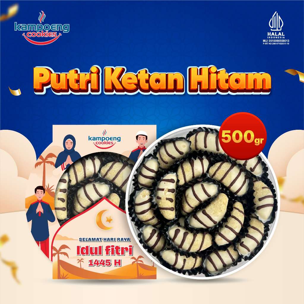 

Kue Kering Putri Ketan Hitam Premium Kampoeng Cookies Lebaran 500 gr