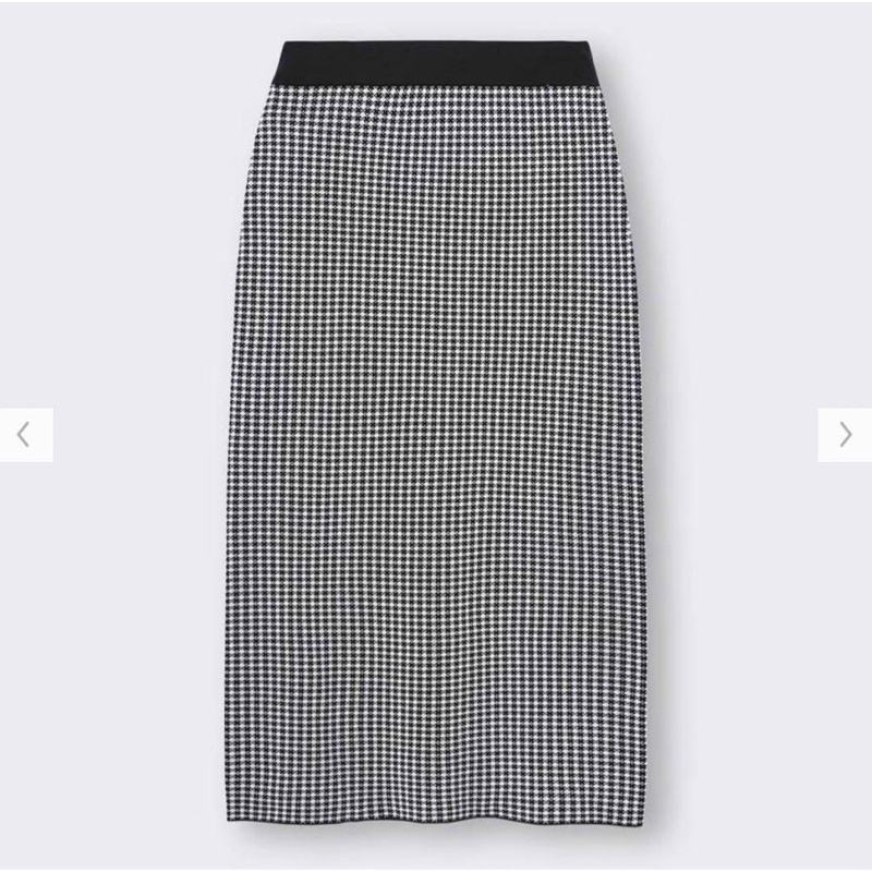 PRELOVED (Size XL) New With Tag GU by uniqlo knit skirt/ Long knit skirt/ Tweed skirt/ Houndstooth s