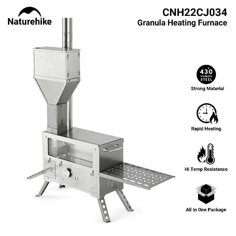 KOMPOR TUNGKU OVEN FIREWOOD STOVE CAMPING NATUREHIKE CNH22CJ034 GRANULA HEATING FURNACE BURNER BBQ B