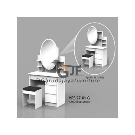 MEJA RIAS MINIMALIS MODERN MERK TOPPAN KACA BULAT