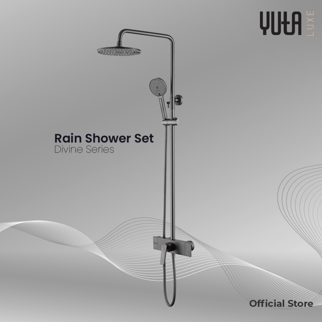 YUTA LUXE Shower Set Mandi - Rain Shower Set Divine A. Grey