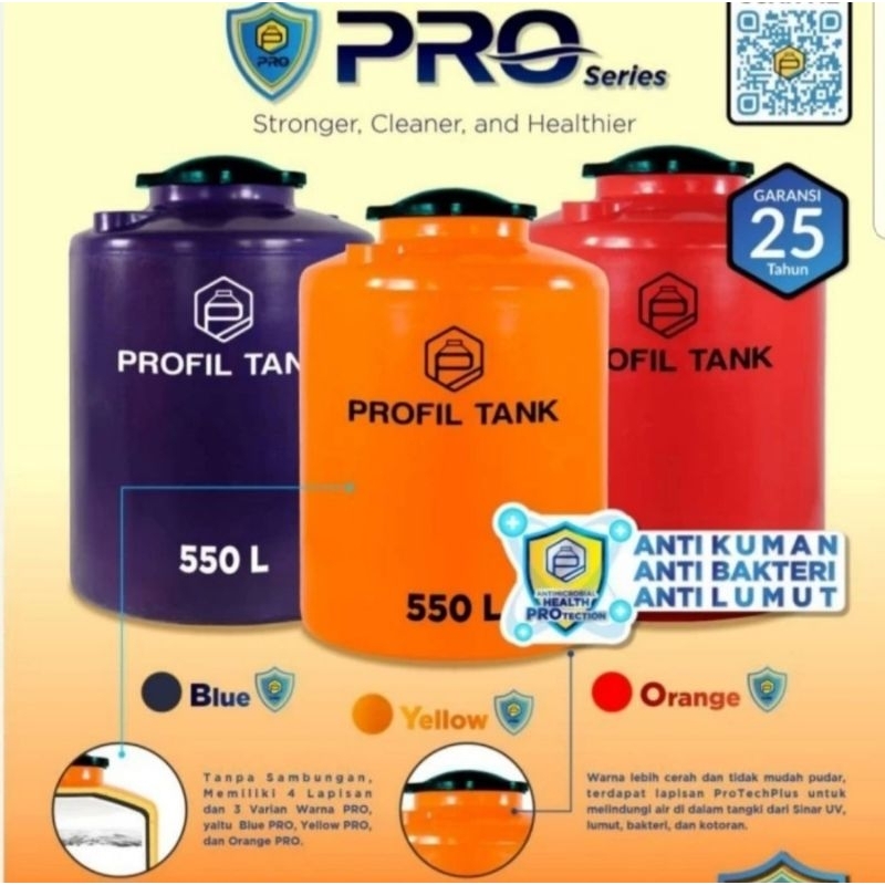 Torent / Tangki / Tandon Air Profil Tank 550 liter Biru