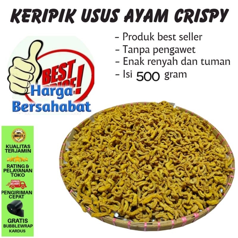 

USUS AYAM CRISPY 500GR SNACK FOOD GURIH&ASIN