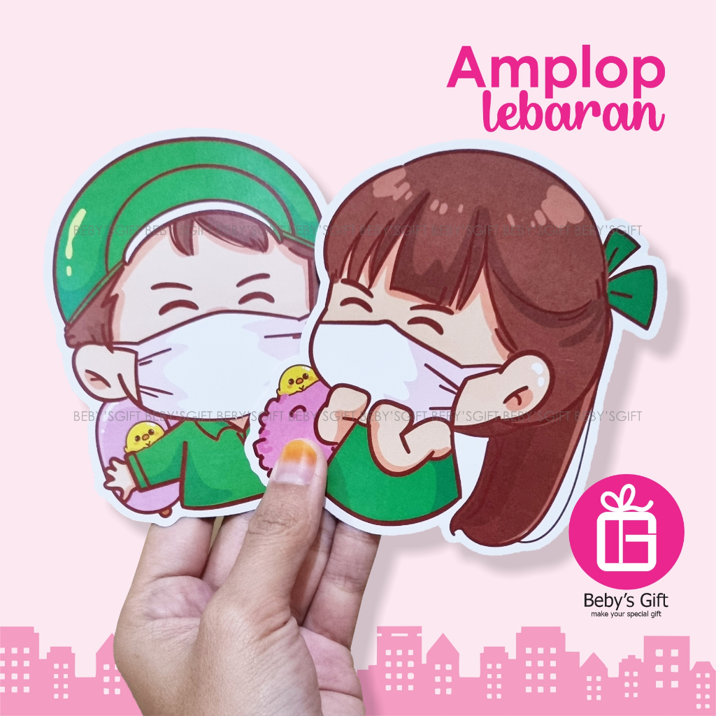 

Amplop Lebaran Karakter Kartun Anak 3D Angpau Hari Raya Imlek Chibi