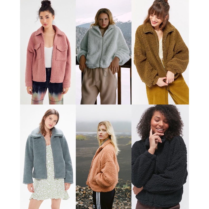 ART T49L U O Fuzzy Fleece Teddy Jacket