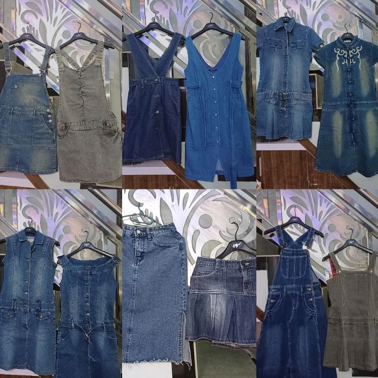 ART J96W OVERAL JEANS  PRELOVED DRESS  ROK MINI KODOK  ROK PENDEK