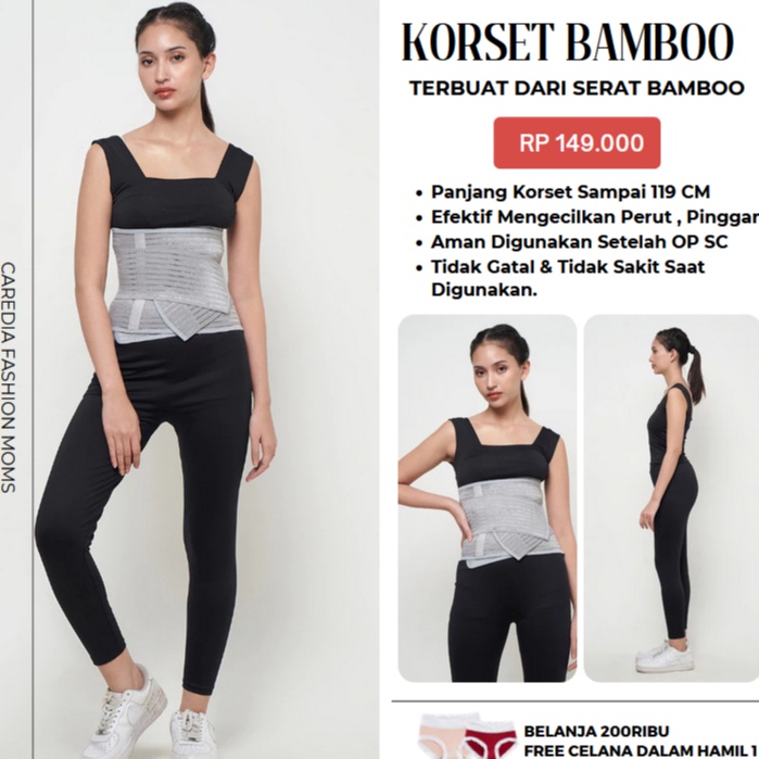 ART L38R CAREDIA  Korset pelangsing Postpartum Bamboo  Korset Pelangsing Bamboo Korset Jumbo Big Siz